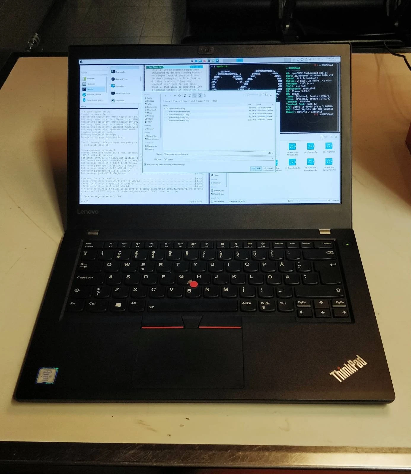 Another image of my new ThinkPad T470