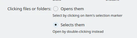 Changing Plasma's "click to open" feature in the settings